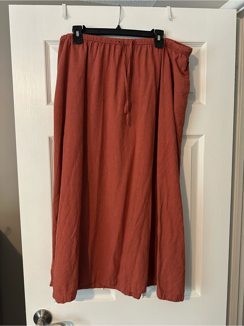 Universal Thread Rust Midi Skirt with Drawstring Waist